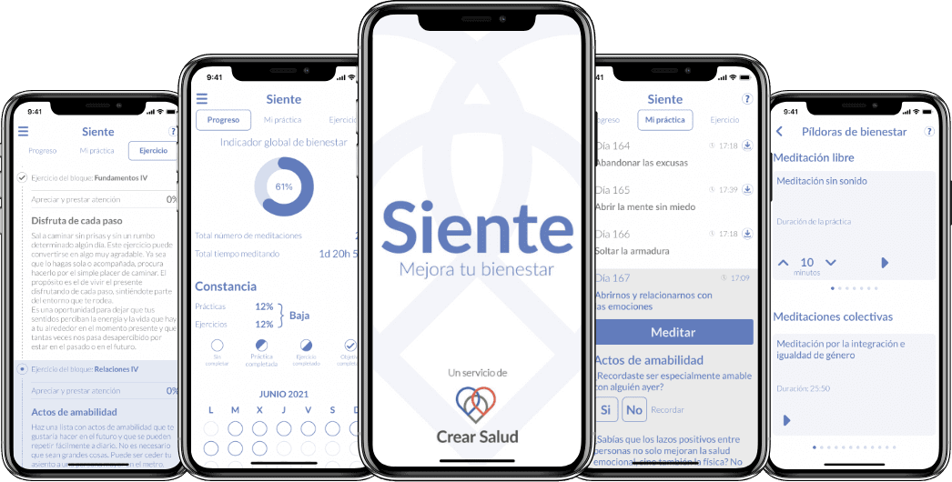 siente app screenshot