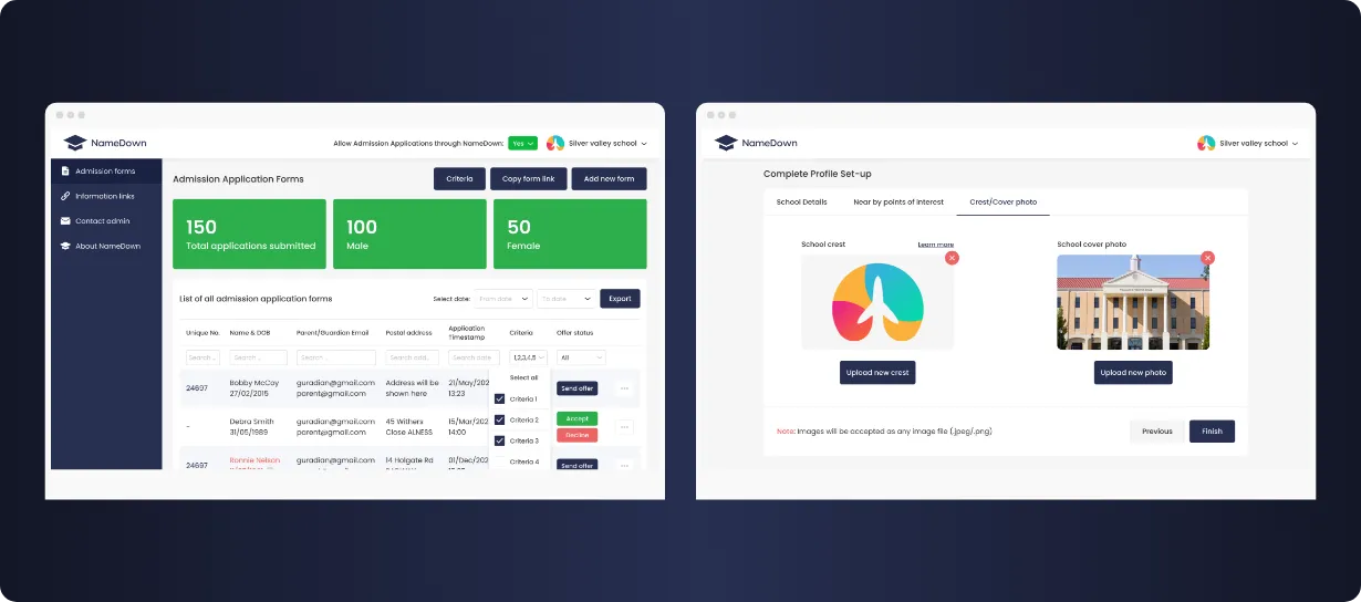 Features that make School’s interface productive!